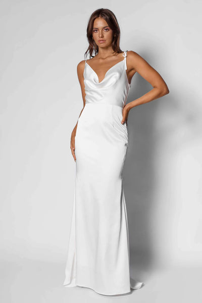 Rachel Gown - Pearl White - SHOPJAUS - JAUS