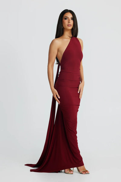 Constantina Gown - Wine - SHOPJAUS - JAUS