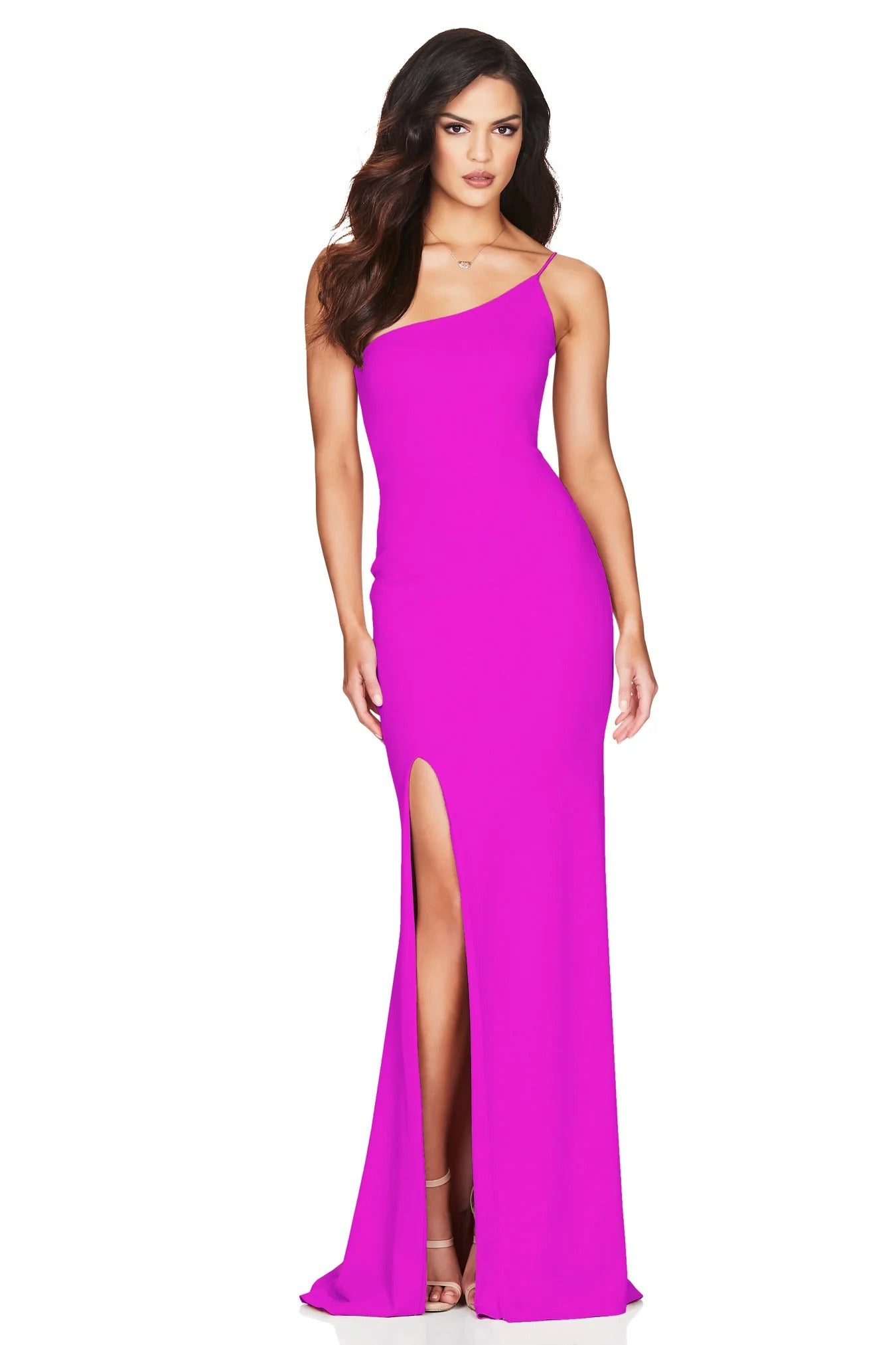 Nookie Jasmine One Shoulder Gown - Electric Pink - SHOPJAUS - JAUS