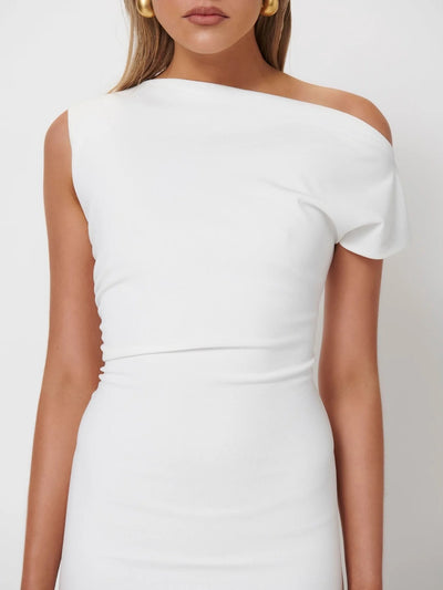 Shenise Dress - White - SHOPJAUS - JAUS