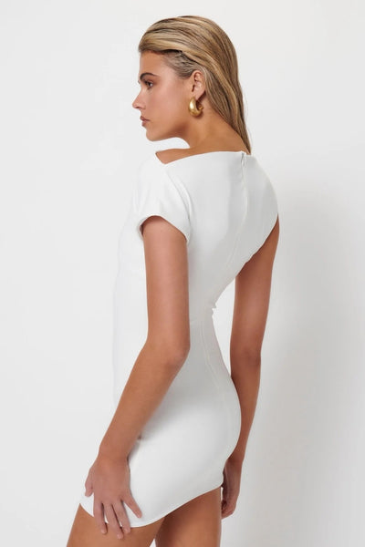 Shenise Dress - White - SHOPJAUS - JAUS