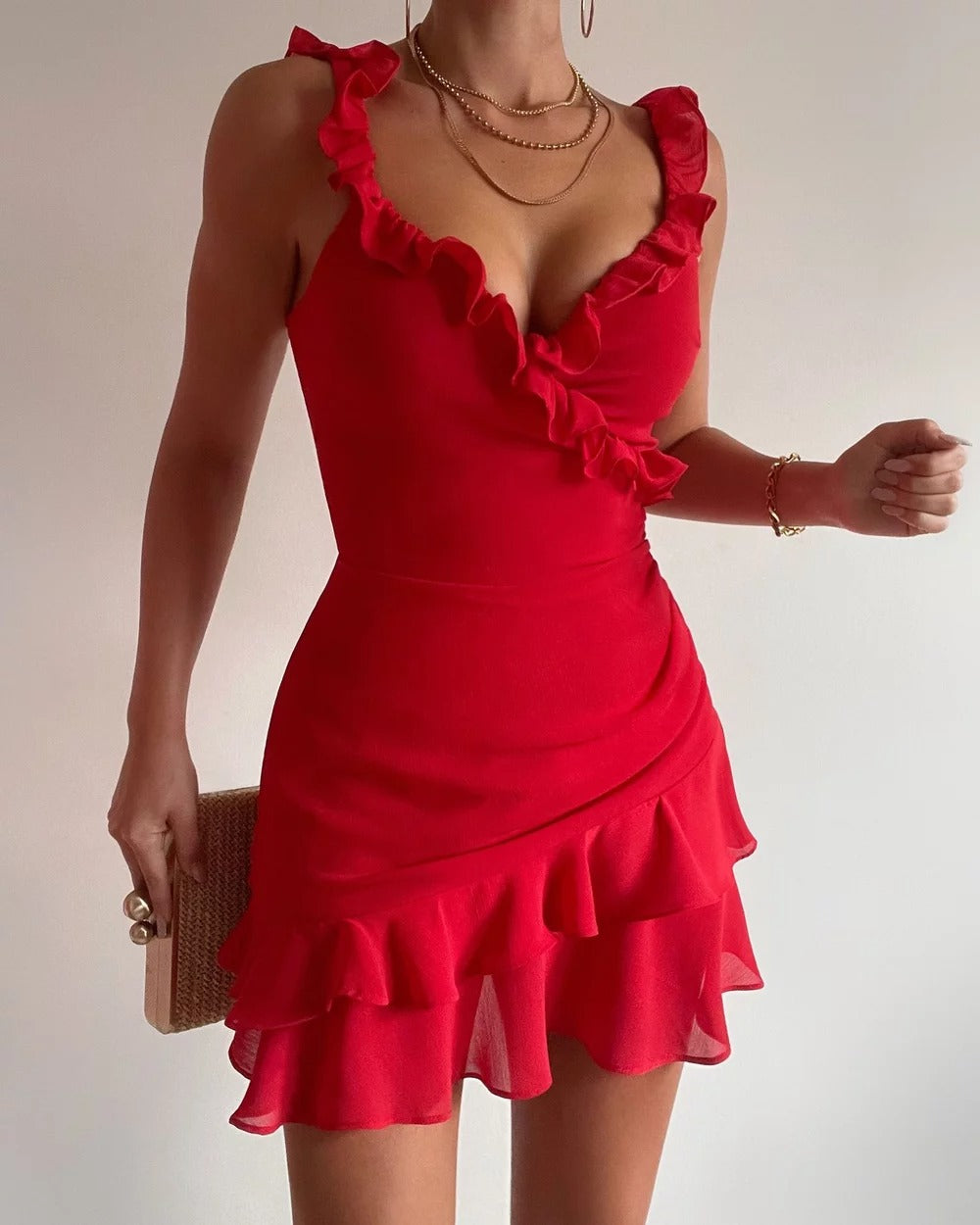 Mina Mini Dress - Red - SHOPJAUS - JAUS