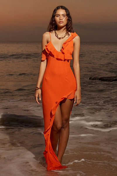 Dalia Maxi Dress - Tangerine - SHOPJAUS - JAUS