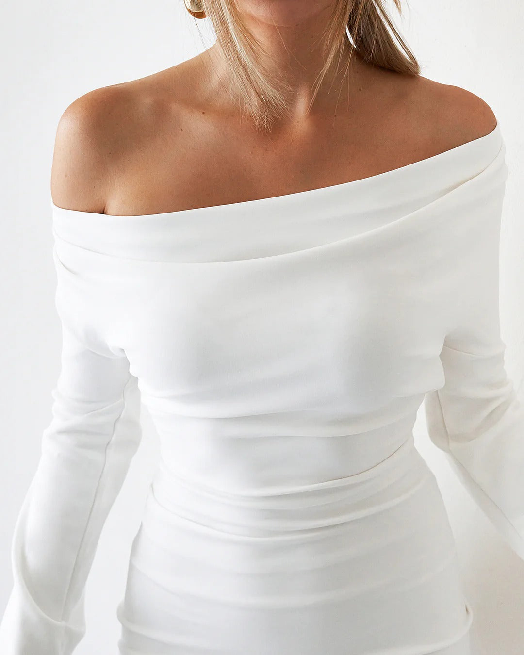 Cupro Mini Dress - White - SHOPJAUS - JAUS
