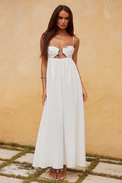 Tamala Maxi Dress - White - SHOPJAUS - JAUS
