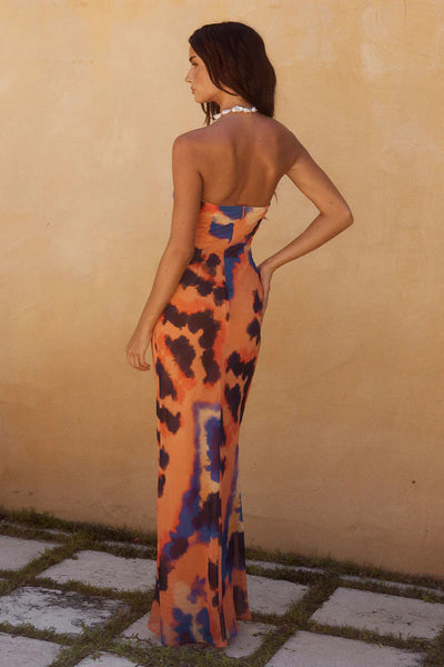 Velza Strapless Dress - Saber Print - SHOPJAUS - JAUS