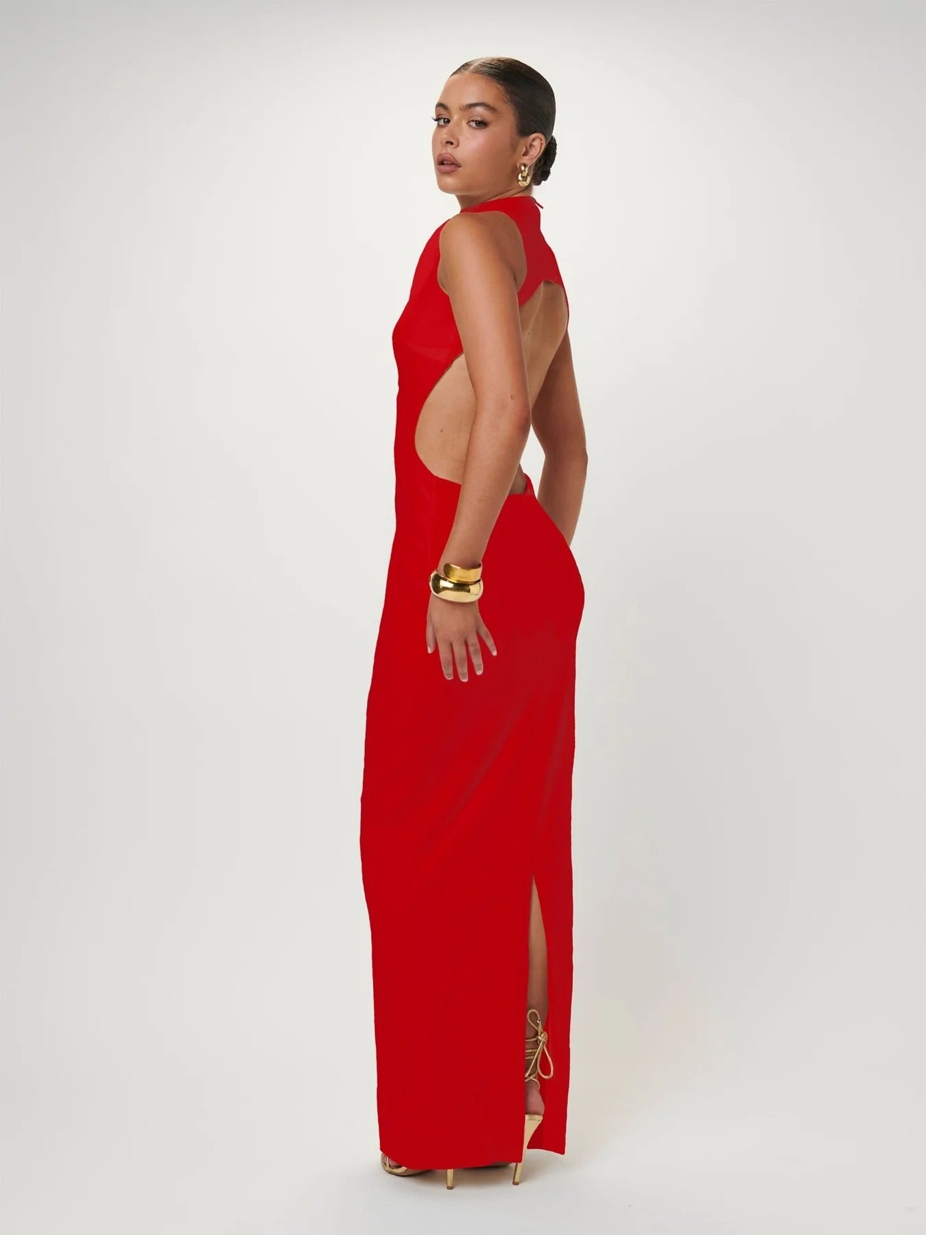 Ambre Gown - Cherry Red - SHOPJAUS - JAUS