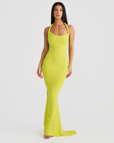 Maia Multi-Way Gown - Chartreuse - SHOPJAUS - JAUS