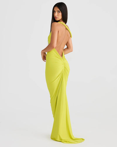 Maia Multi-Way Gown - Chartreuse - SHOPJAUS - JAUS