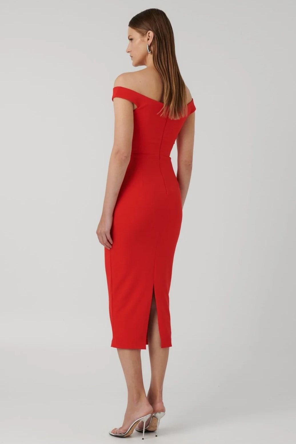midi cherry red dress Effie Kats Aami Midi Dress - RED