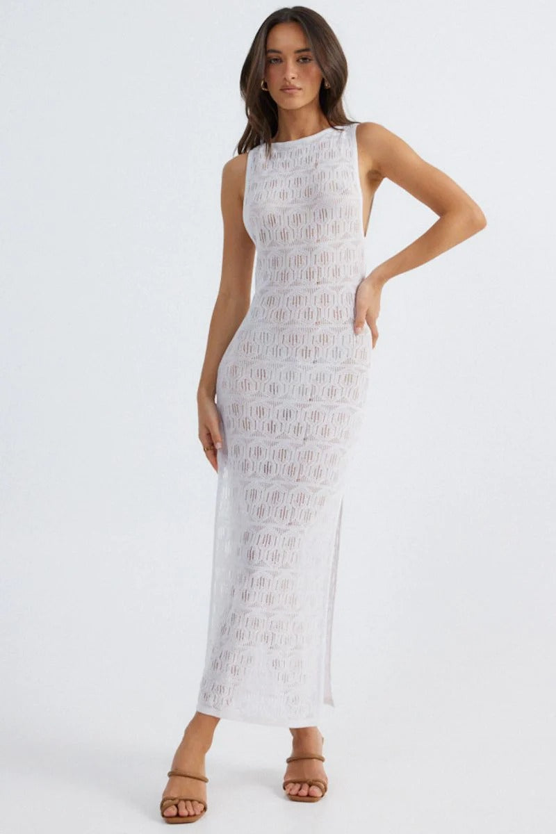 Aelia Maxi Dress - White - SHOPJAUS - JAUS