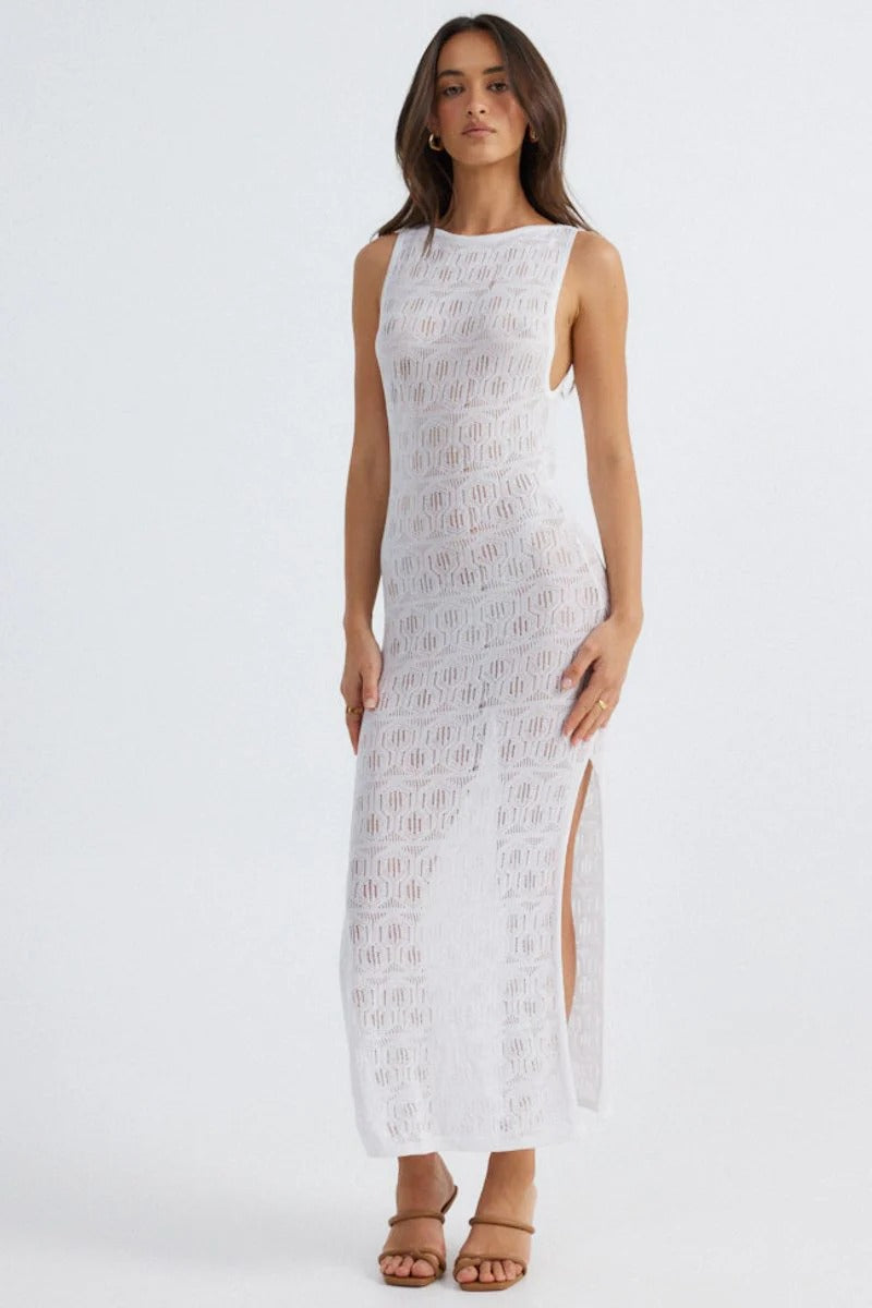 Aelia Maxi Dress - White - SHOPJAUS - JAUS