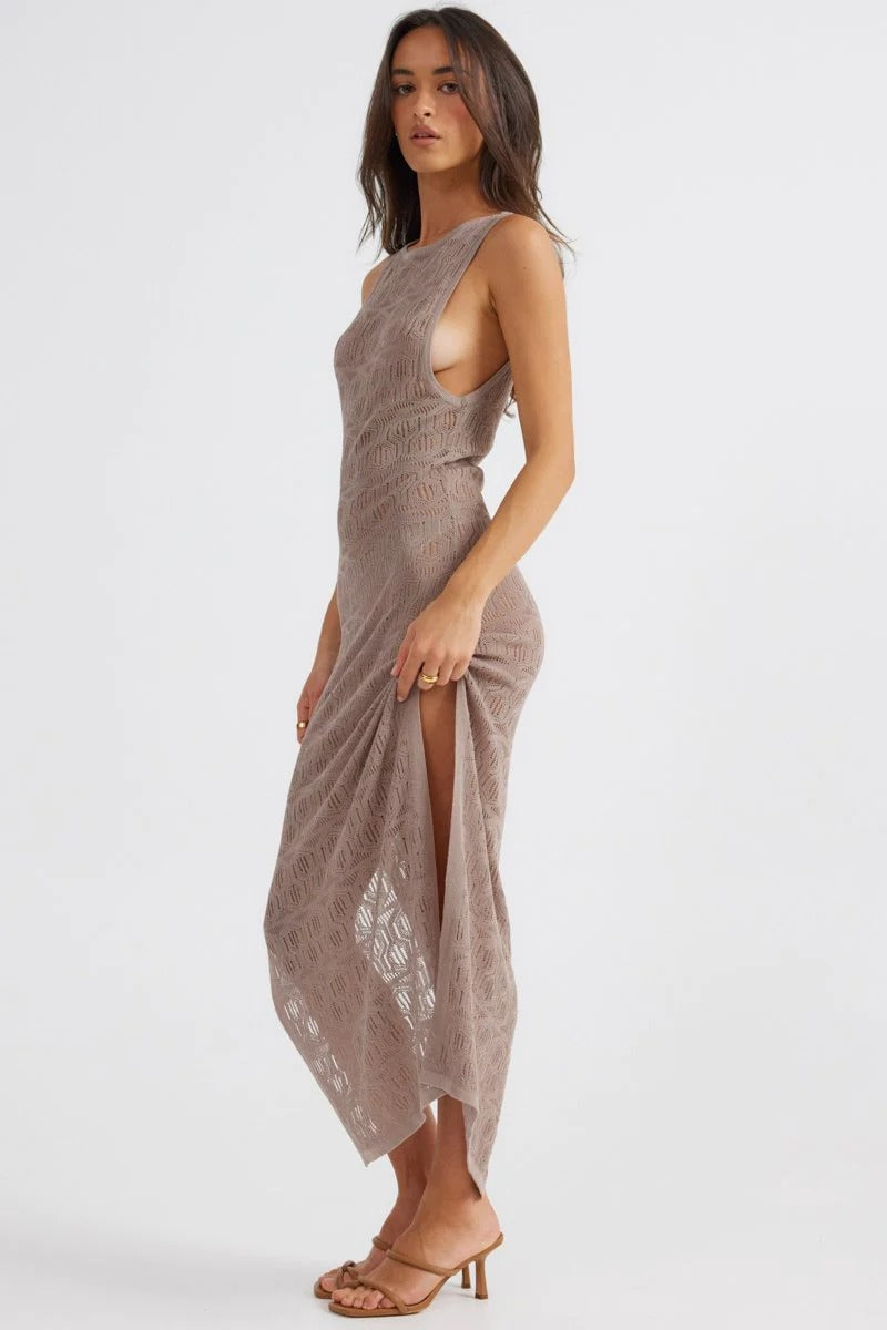 Aelia Maxi Dress - Mocha - SHOPJAUS - JAUS