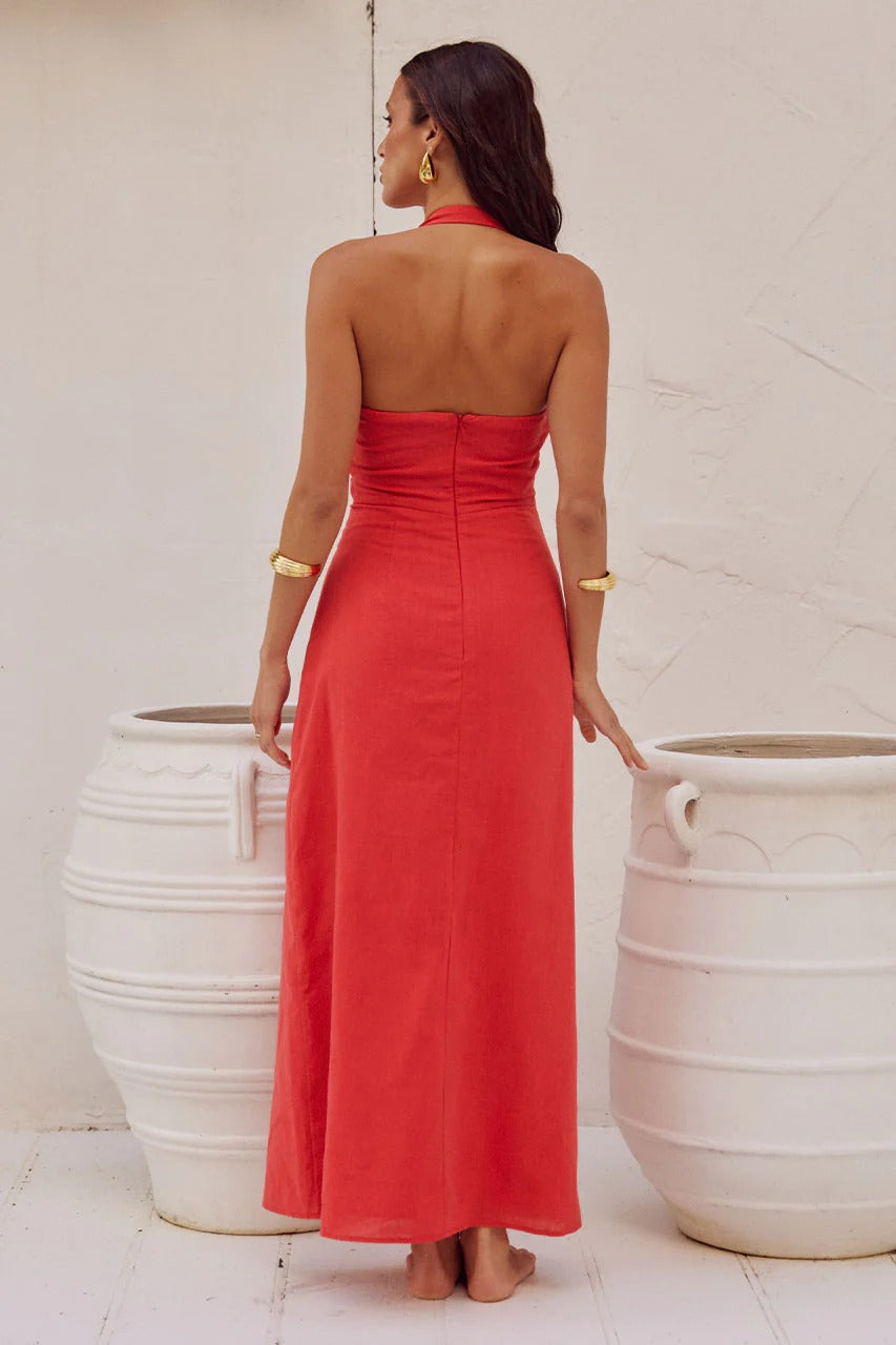 Sapphira Long Midi Dress - Jaffa - SHOPJAUS - JAUS