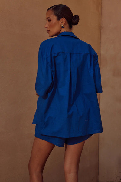 Irene Shirt - Cobalt - SHOPJAUS - JAUS