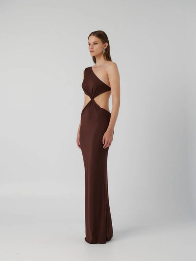 Hawlya Gown - Cocoa - SHOPJAUS - JAUS