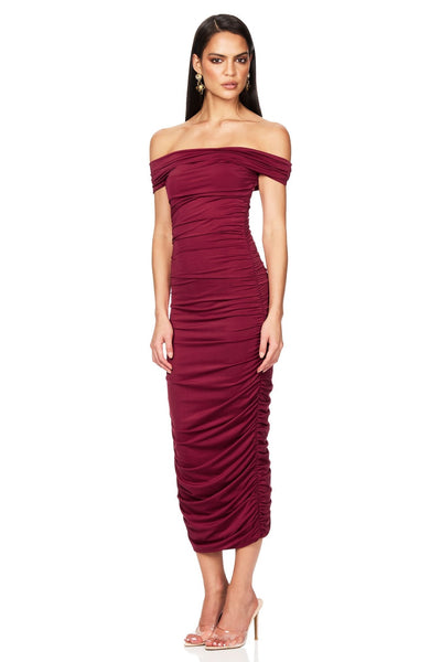 Nookie Element Midi Dress - Magenta - SHOPJAUS - JAUS