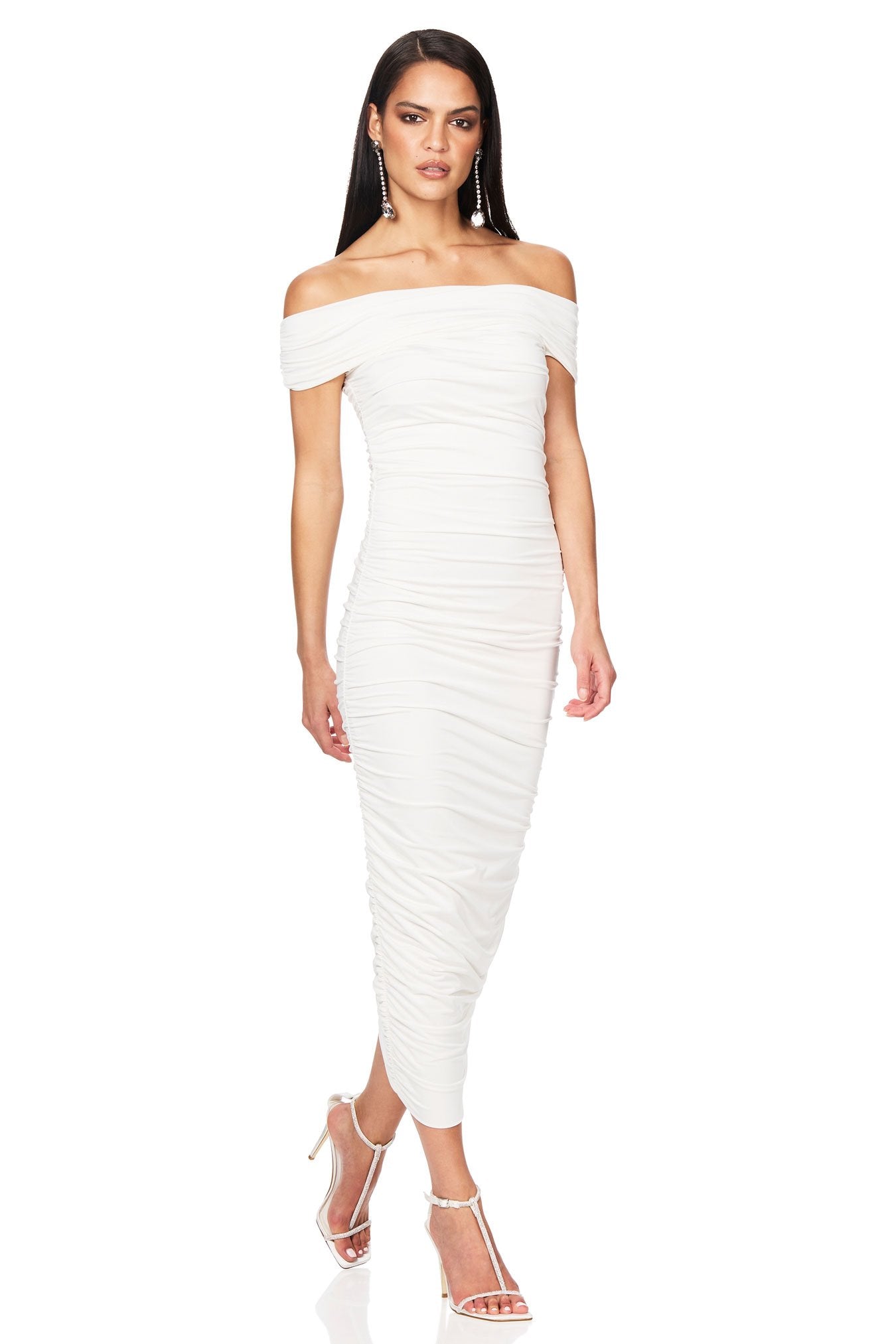 Nookie Element Midi Dress - Ivory - SHOPJAUS - JAUS