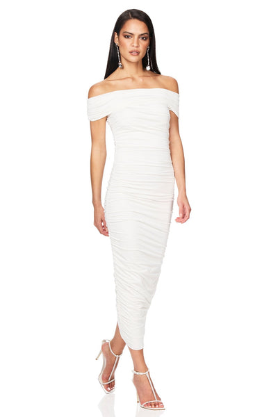 Nookie Element Midi Dress - Ivory - SHOPJAUS - JAUS