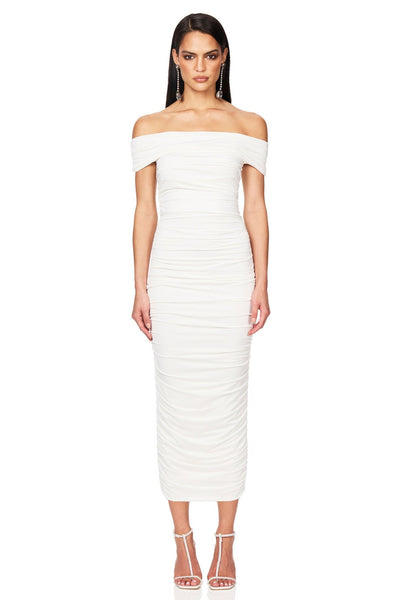 Nookie Element Midi Dress - Ivory - SHOPJAUS - JAUS