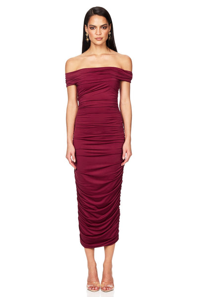 Nookie Element Midi Dress - Magenta - SHOPJAUS - JAUS