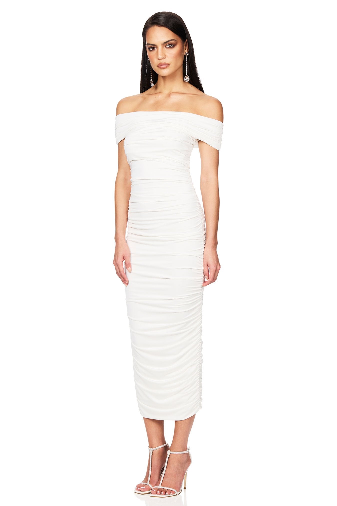 Nookie Element Midi Dress - Ivory - SHOPJAUS - JAUS