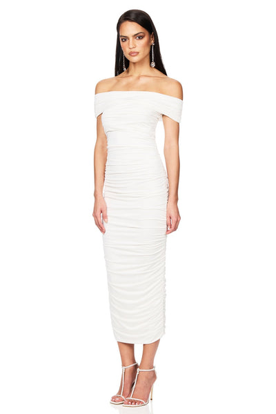 Nookie Element Midi Dress - Ivory - SHOPJAUS - JAUS