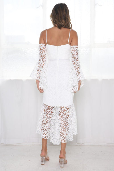 Elena Dress - White - JAUS