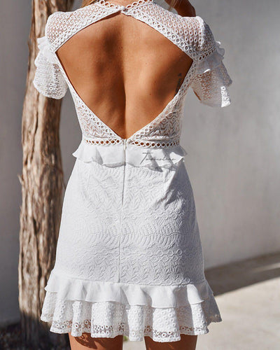 Elizabeth Dress - White - SHOPJAUS - JAUS