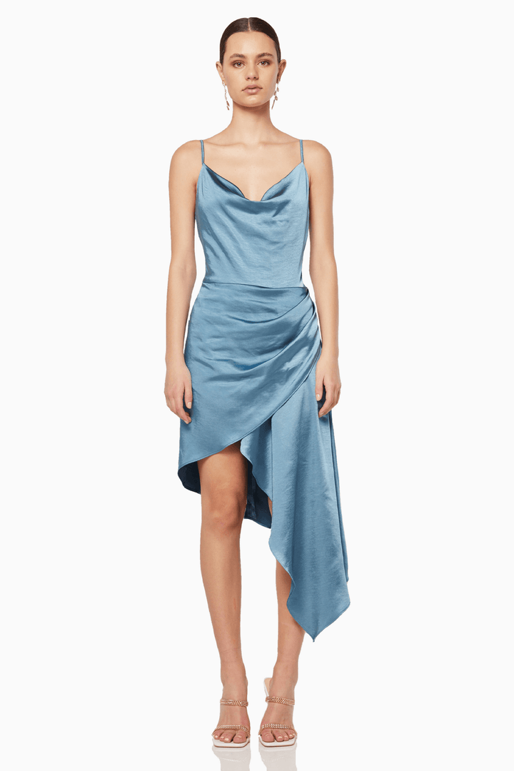 Elliatt Women's Jacinda Asymmetric Faux Wrap Dress - Blue - Size XS