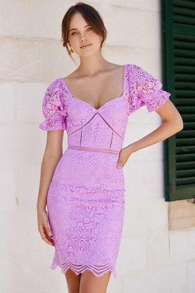 Ellington Lace Dress - Lilac - JAUS