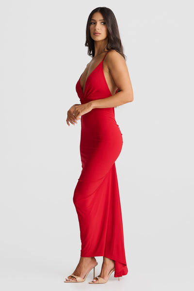 Veronica Dress - Red - SHOPJAUS - JAUS