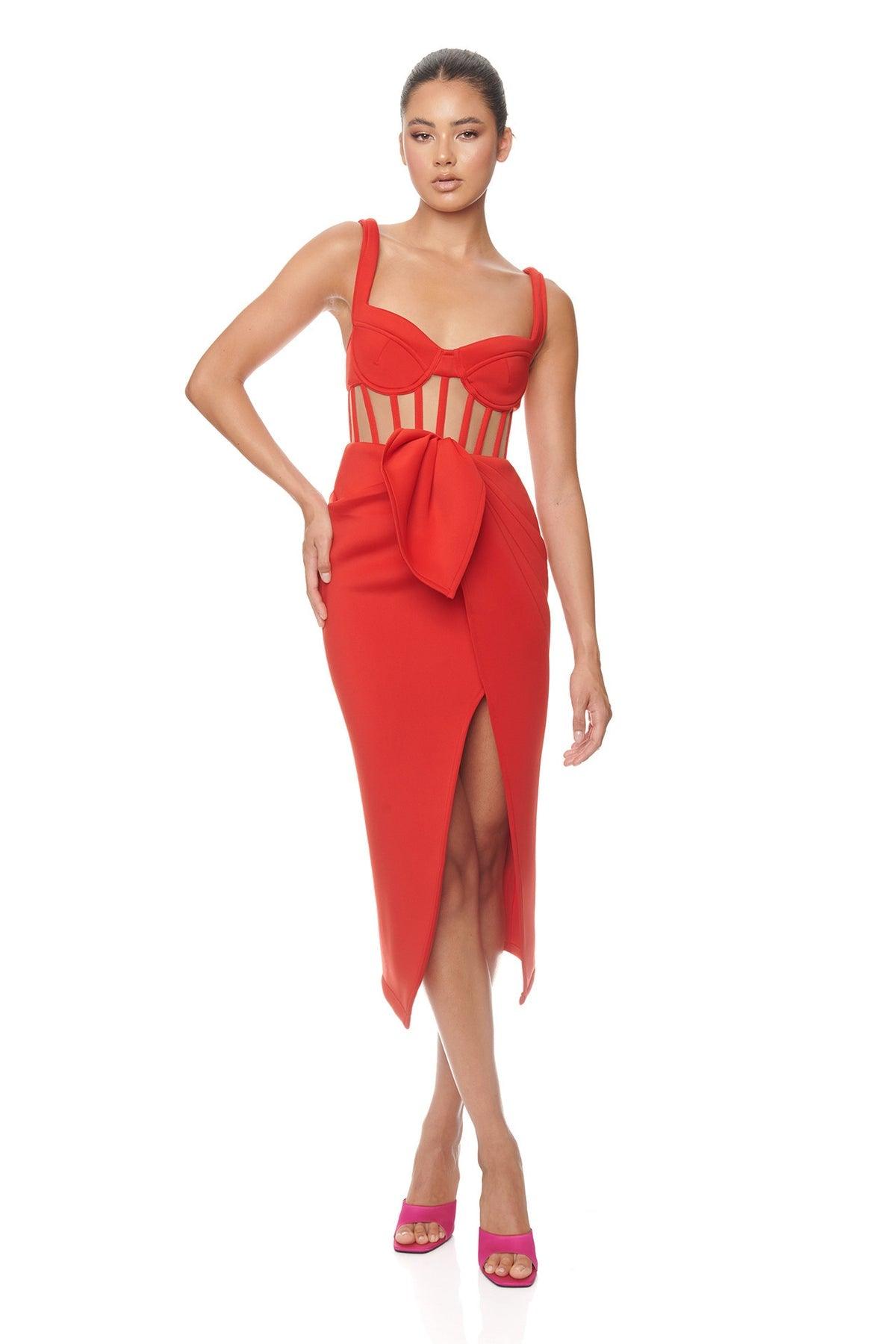 Esme Dress - Red - JAUS