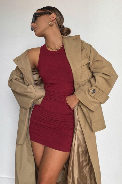 Essence Dress - Wine - JAUS