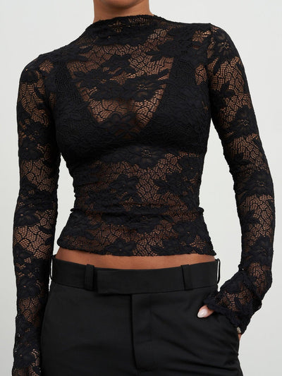 Esteila Top - Black Lace - JAUS