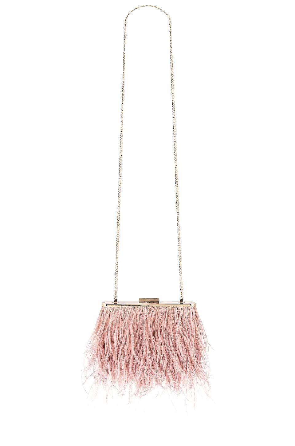 Estelle Feathered Clutch - Blush - JAUS