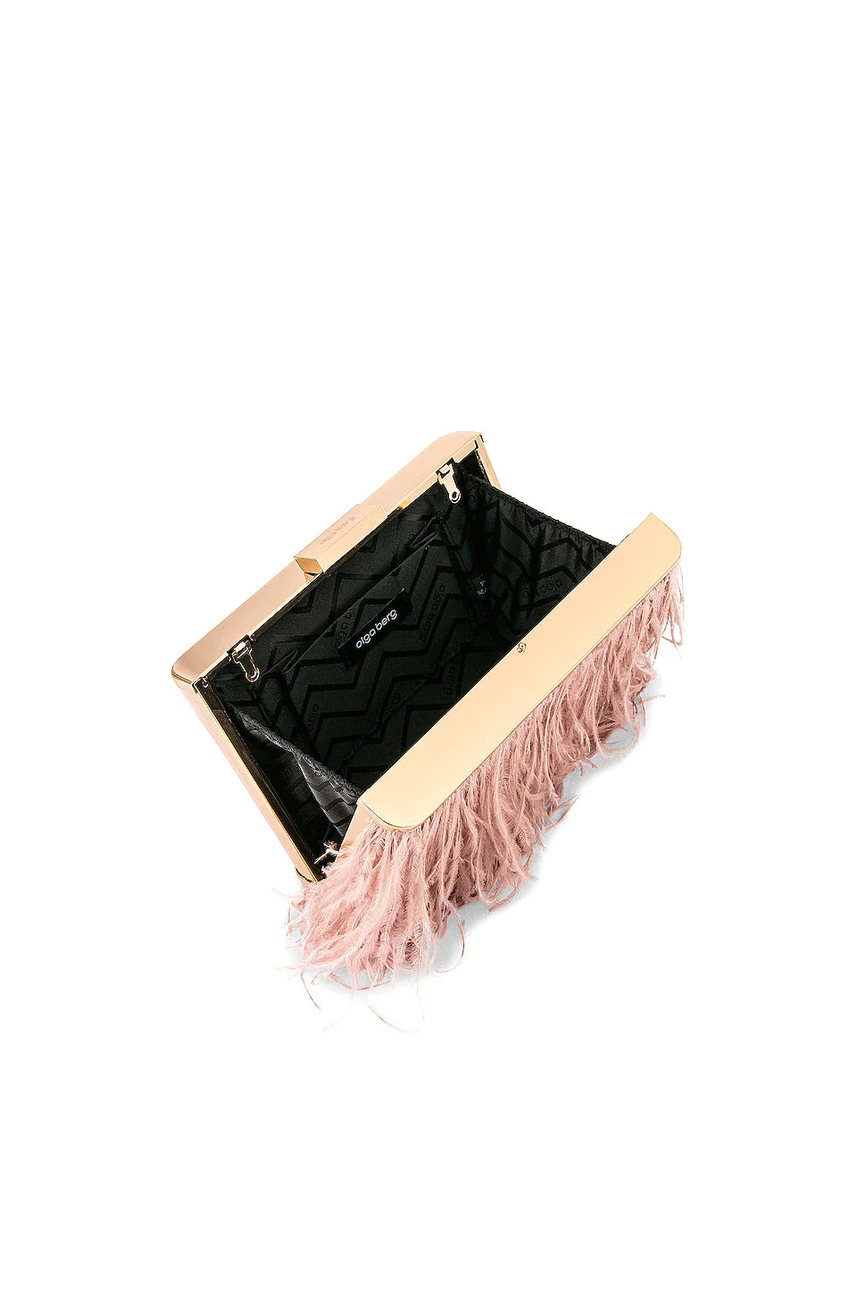 Estelle Feathered Clutch - Blush - JAUS