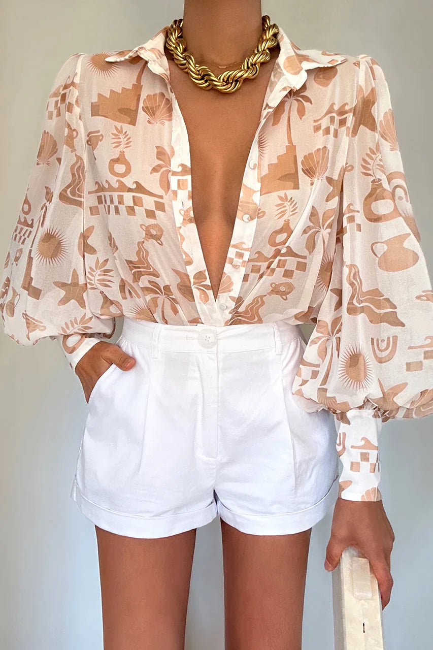 Fleet Blouse - Cove White - JAUS