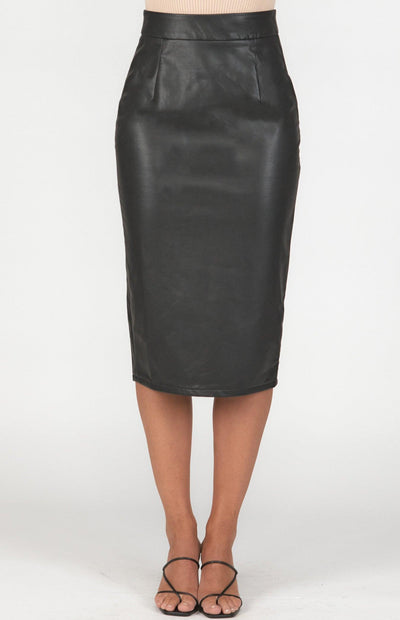 Forbes Midi Skirt - Black - JAUS