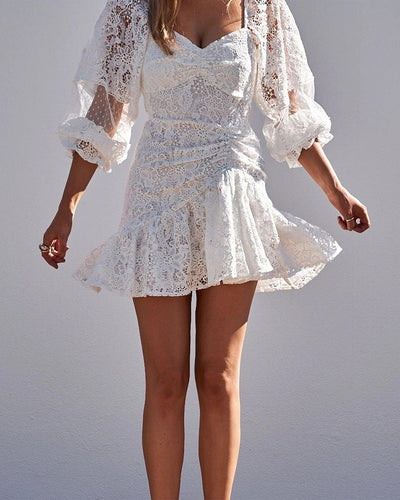 Gabbi Dress - White - JAUS
