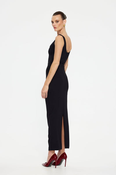 Gable Midi Dress - Black - SHOPJAUS - JAUS