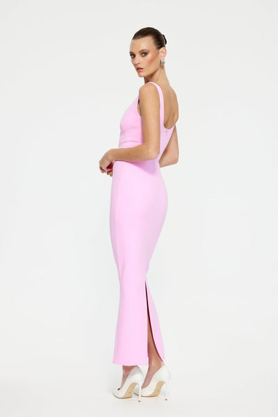 Gable Midi Dress - Taffy Pink - SHOPJAUS - JAUS