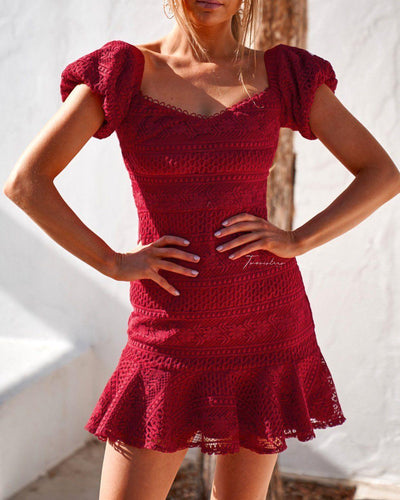 Gabriella Dress - Red - SHOPJAUS - JAUS