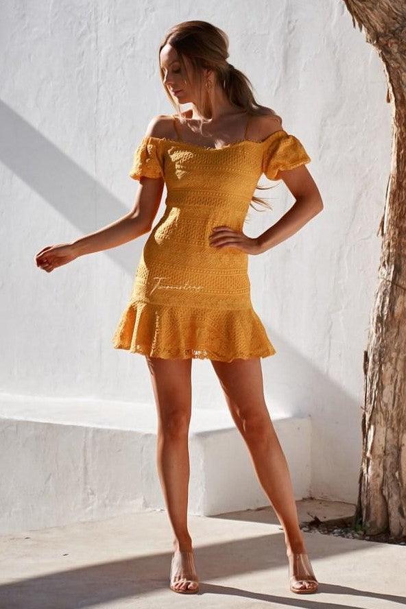 Gabriella Dress - Yellow - SHOPJAUS - JAUS