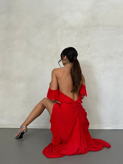 Gabriella Gown - Red - JAUS