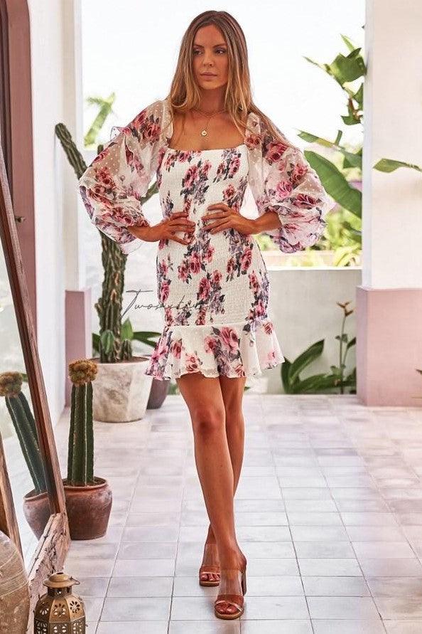 Gail Dress - Floral - SHOPJAUS - JAUS