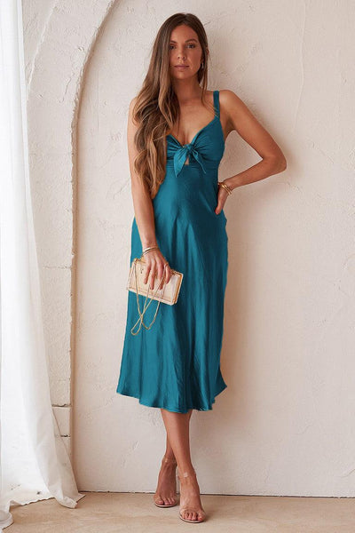 Gala Midi Dress - Teal - JAUS