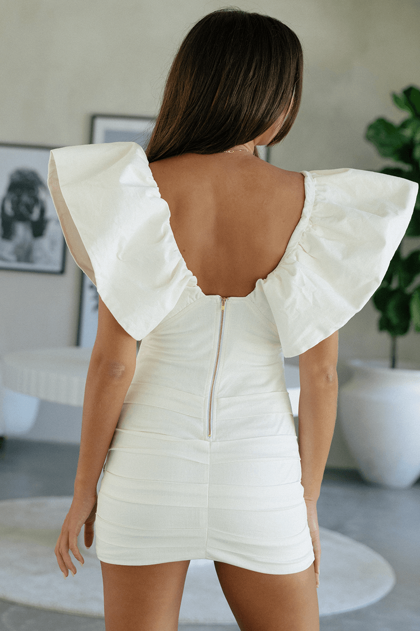 Gee Mini Dress - White - JAUS