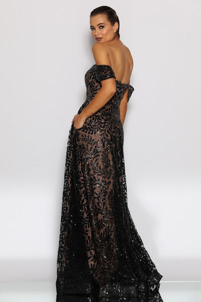 Gemma Gown - Black/Nude - JAUS