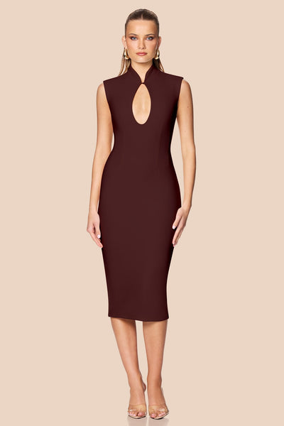 Nookie Gia Midi Dress - Cocoa - SHOPJAUS - JAUS